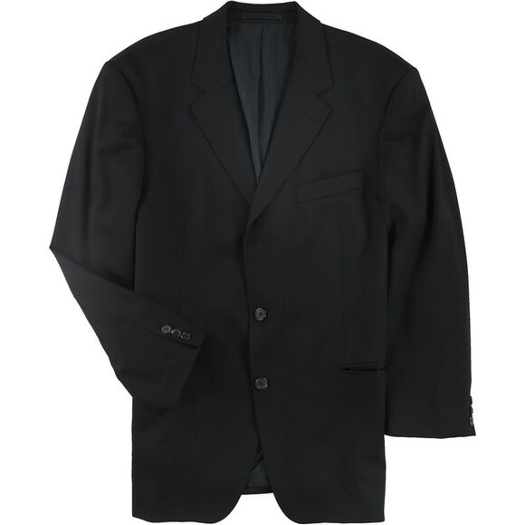 Hugo Boss Mens Super 100 Three Button Blazer Jacket, black, L